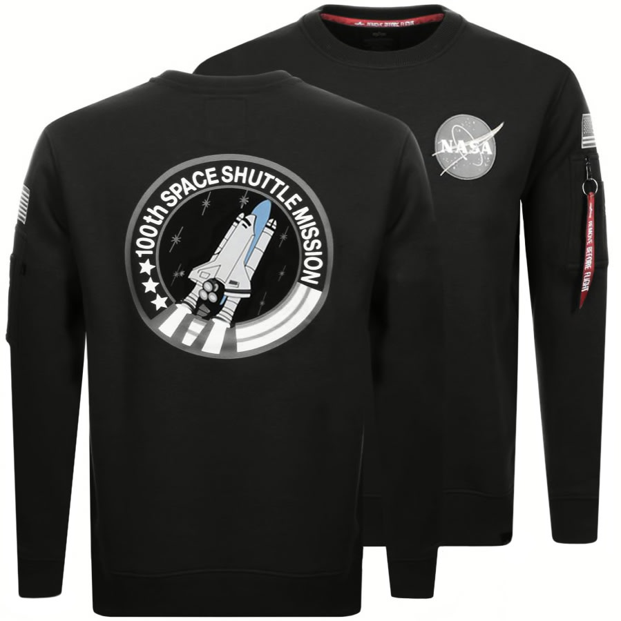 Alternative Image for ProductAlpha Industries Space Shuttle Sweatshirt Black1